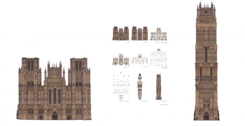Reversing the Iconoclasm on the west facade of Wells Cathedral, to bring god down to the people. By re-ordering the last judgement hierarchy of its depictions, the cathedral takes on a vertical typology.